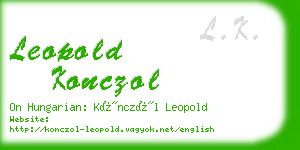 leopold konczol business card